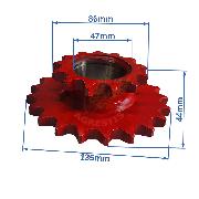 Roata lant dubla SIP o135x44 KK30-12/19 72-0142