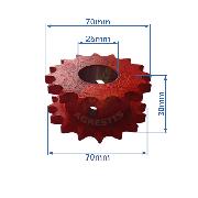 Roata lant dubla SIP o70x30 KK30-09/21 72-0129